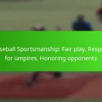 Baseball Sportsmanship: Fair play, Respect for umpires, Honoring opponents