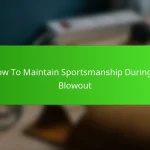 How To Maintain Sportsmanship During A Blowout