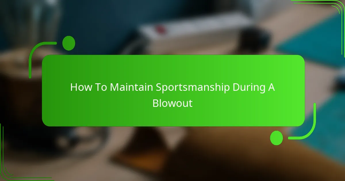 How To Maintain Sportsmanship During A Blowout