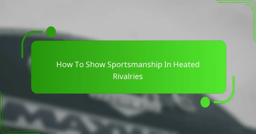 How To Show Sportsmanship In Heated Rivalries