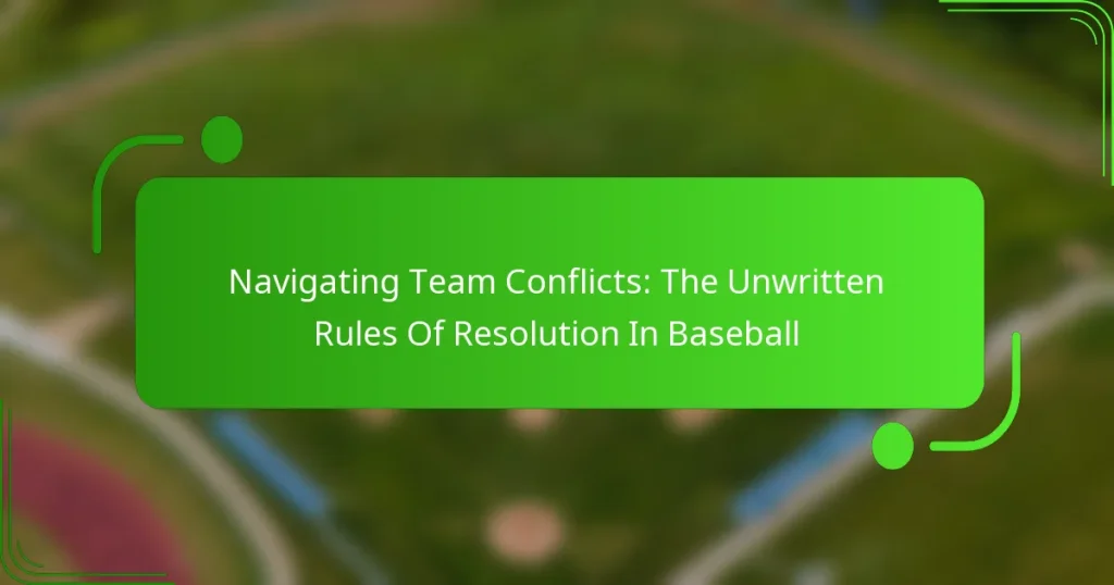 Navigating Team Conflicts: The Unwritten Rules Of Resolution In Baseball