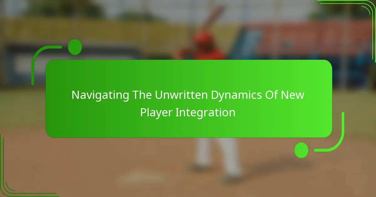 Navigating The Unwritten Dynamics Of New Player Integration