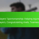 Players’ Sportsmanship: Helping injured players, Congratulating rivals, Teamwork