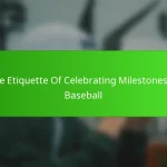 The Etiquette Of Celebrating Milestones In Baseball