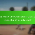 The Impact Of Unwritten Rules On Team Leadership Styles In Baseball