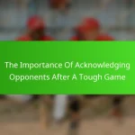 The Importance Of Acknowledging Opponents After A Tough Game