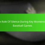 The Role Of Silence During Key Moments In Baseball Games