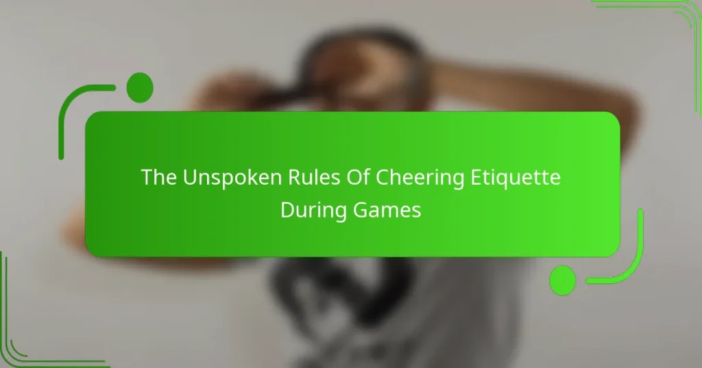 The Unspoken Rules Of Cheering Etiquette During Games