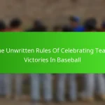 The Unwritten Rules Of Celebrating Team Victories In Baseball