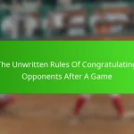 The Unwritten Rules Of Congratulating Opponents After A Game