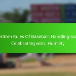 Unwritten Rules Of Baseball: Handling losses, Celebrating wins, Humility