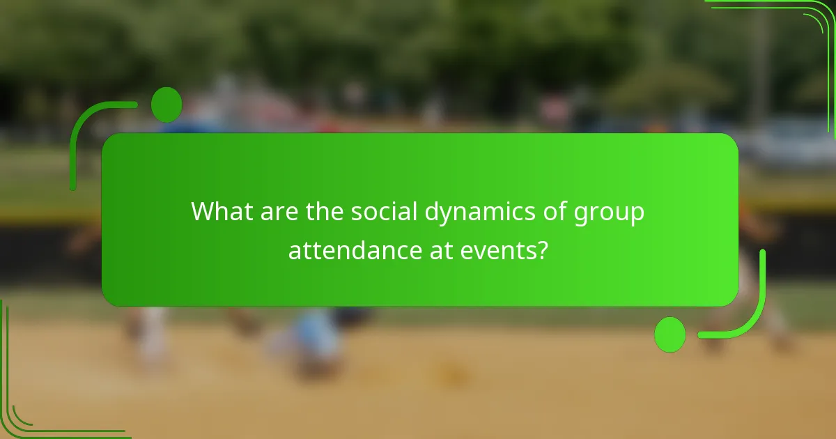 What are the social dynamics of group attendance at events?